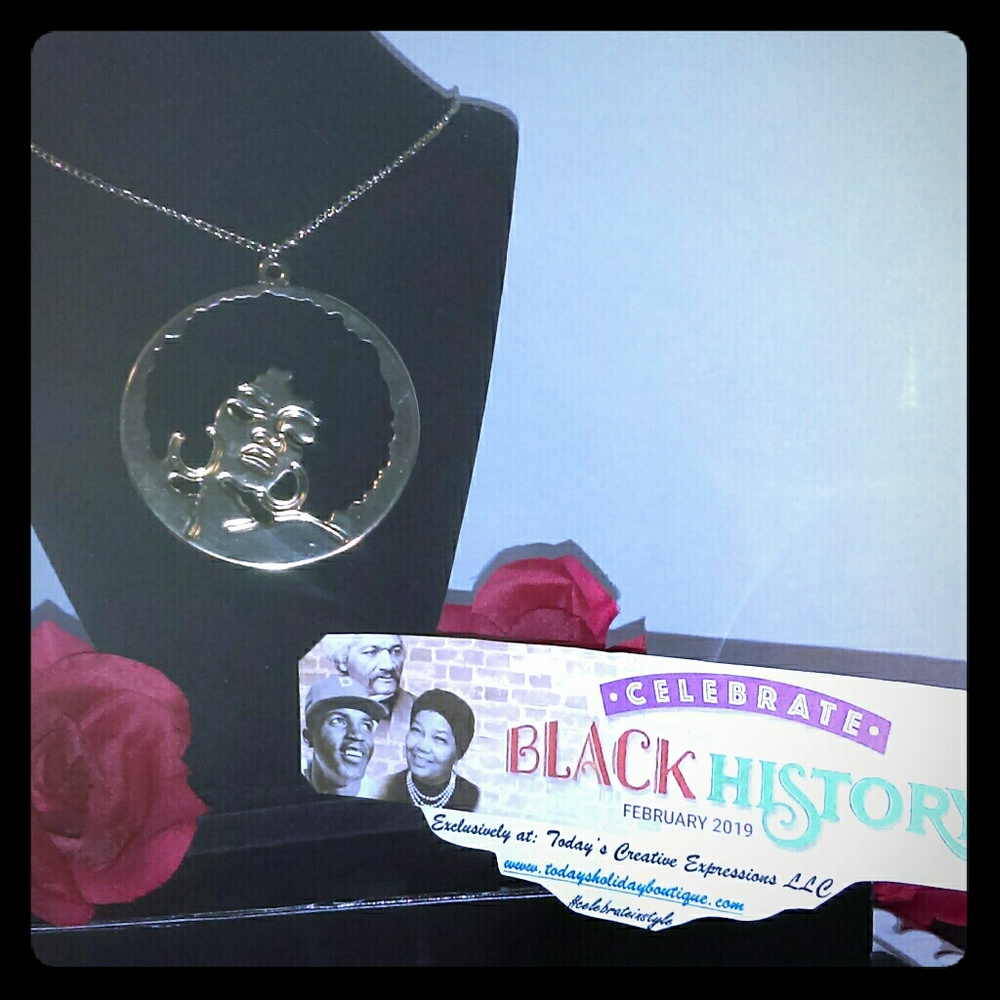 The Golden Afro Lady Necklace!